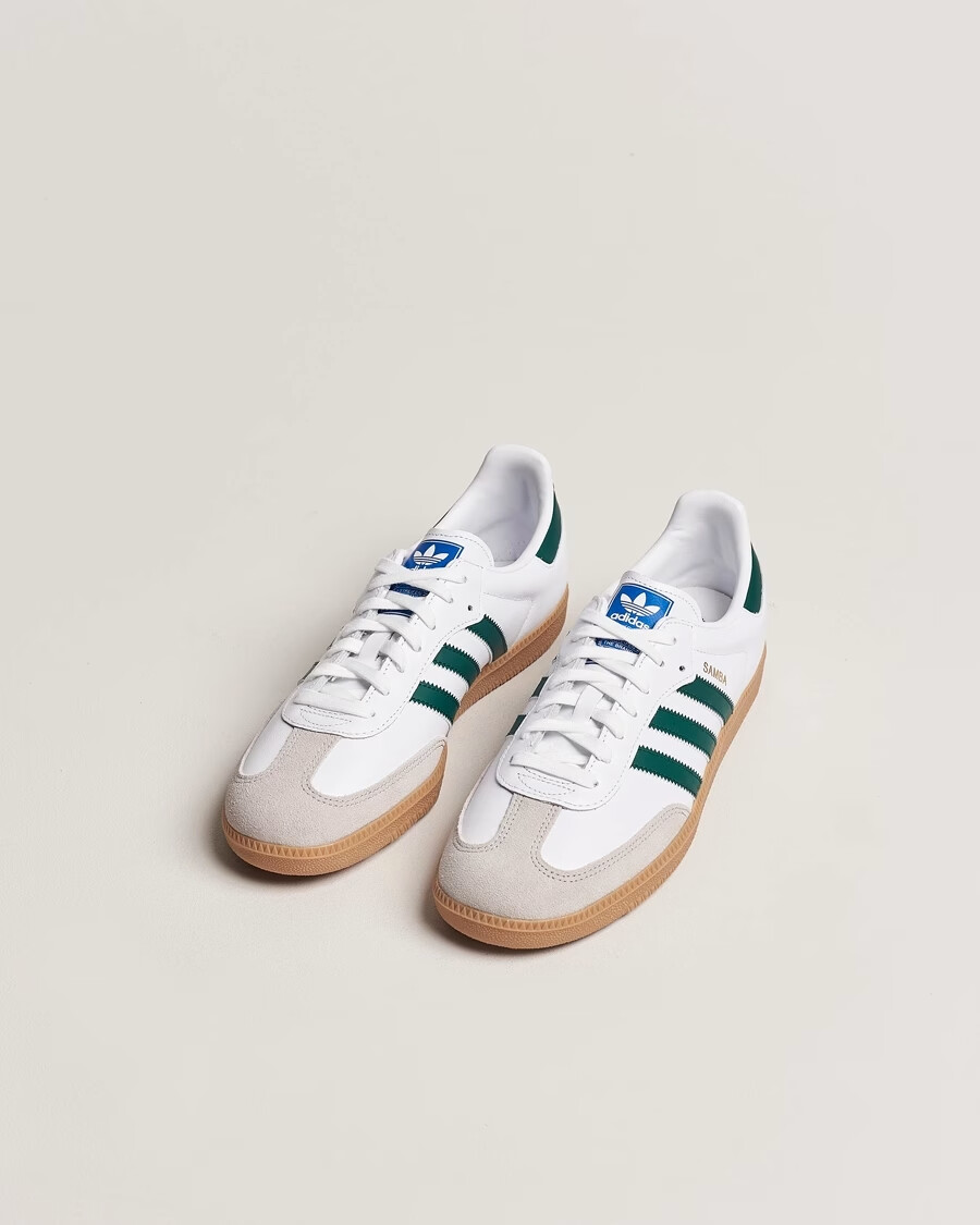 cdg adidas samba og blanc vert