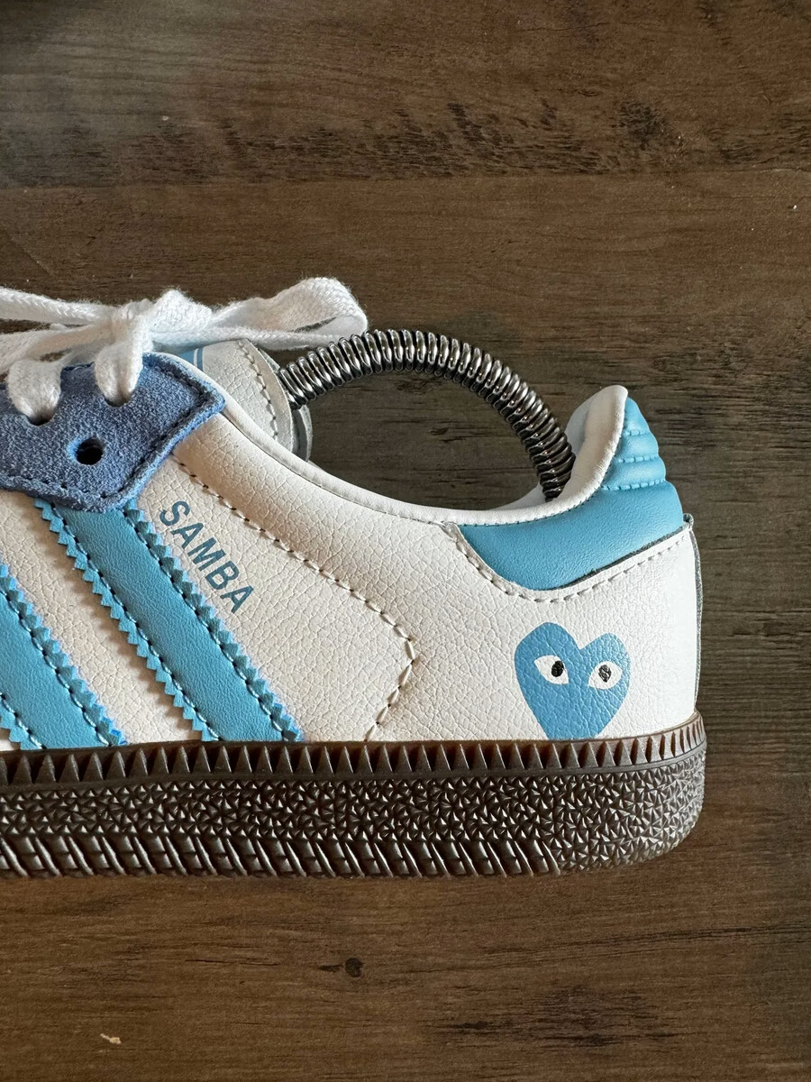 adidas samba x comme des garçons sky blue