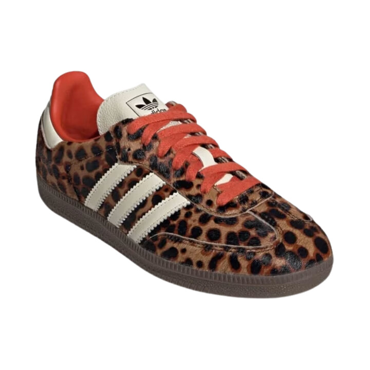 cdg adidas samba léopard rouge