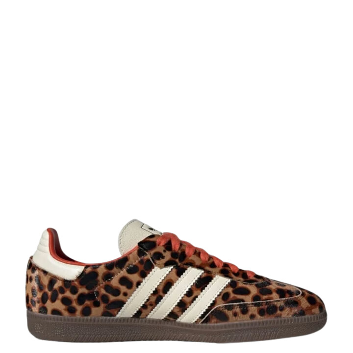 cdg adidas samba léopard rouge