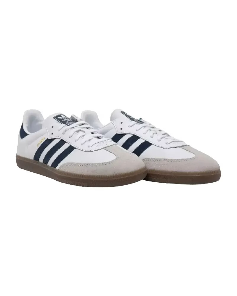 comme des garcons adidas samba white navy