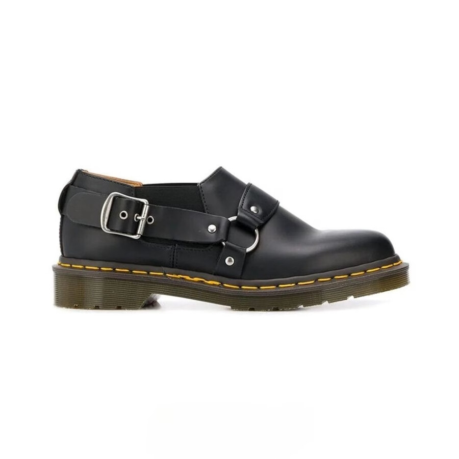 chaussure à harnais cdg x dr. martens noire