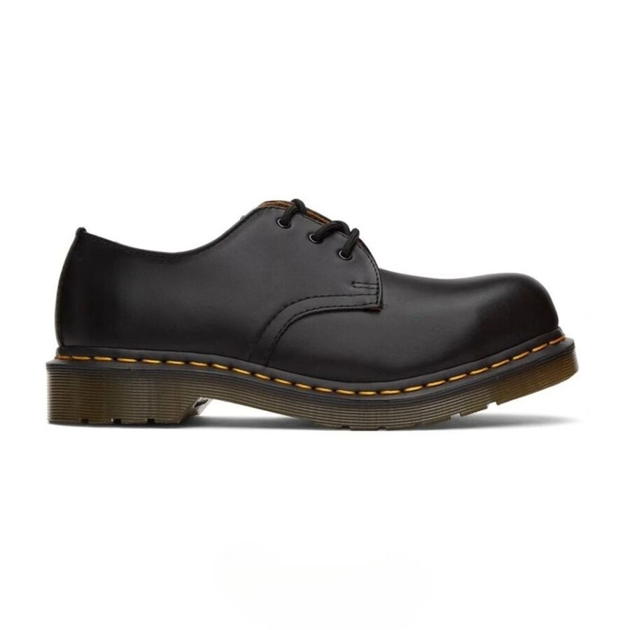 cdg x dr. martens baskets à bout acier 3 trous noires