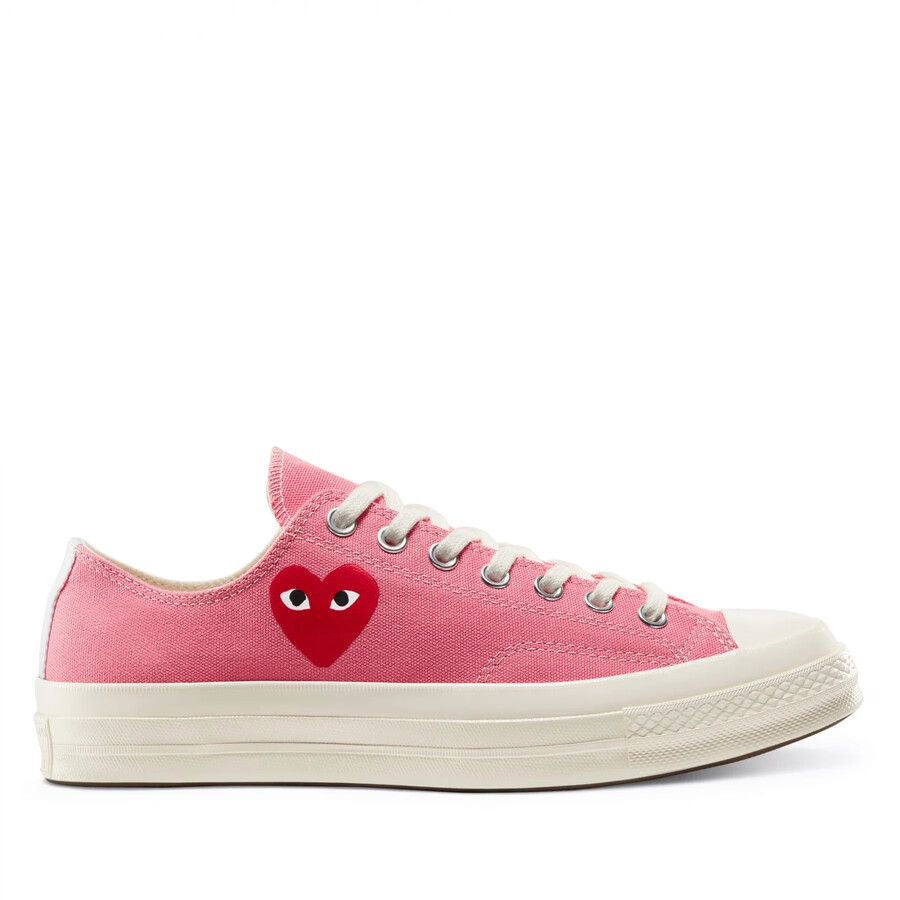 cdg converse spring low top rose