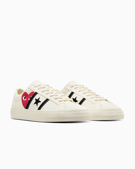 converse x cdg play one star academy pro blanc