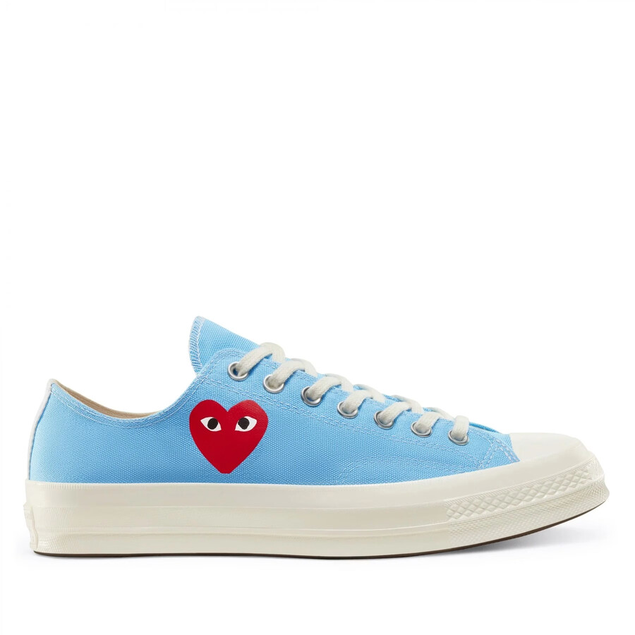 cdg converse spring low top bleu