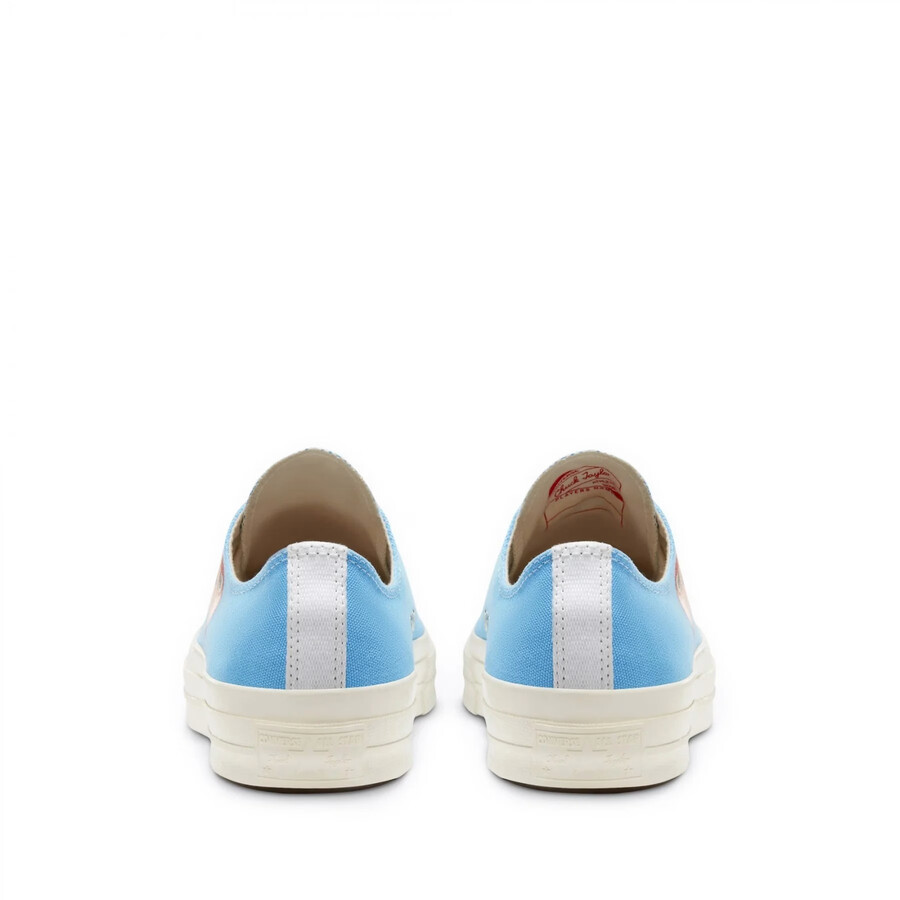 cdg converse spring low top bleu