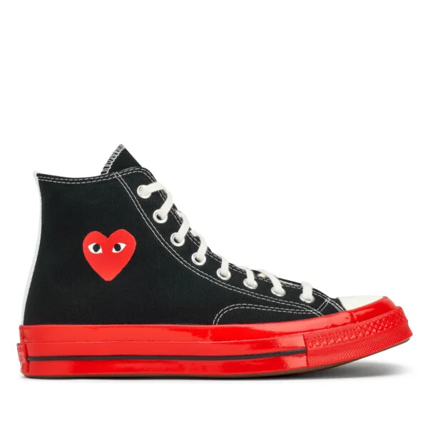 converse montantes À semelle rouge noire