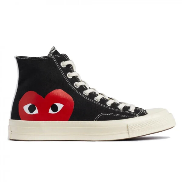 converse big heart montantes noires