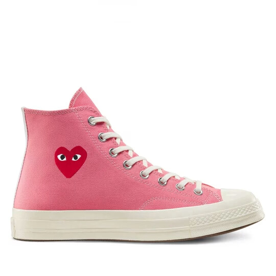 cdg play x converse chuck 70 rose vif