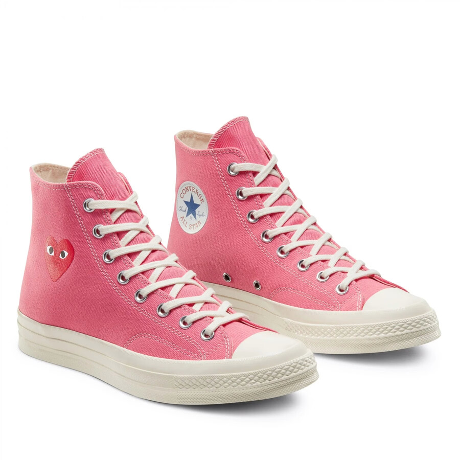 cdg play x converse chuck 70 rose vif