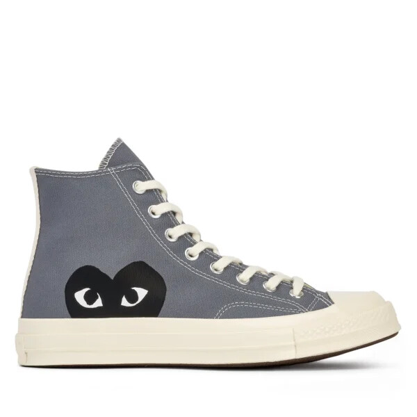 converse black heart grey montantes