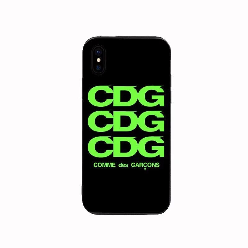 coque transparente pour iphone avec logo vert cdg 3