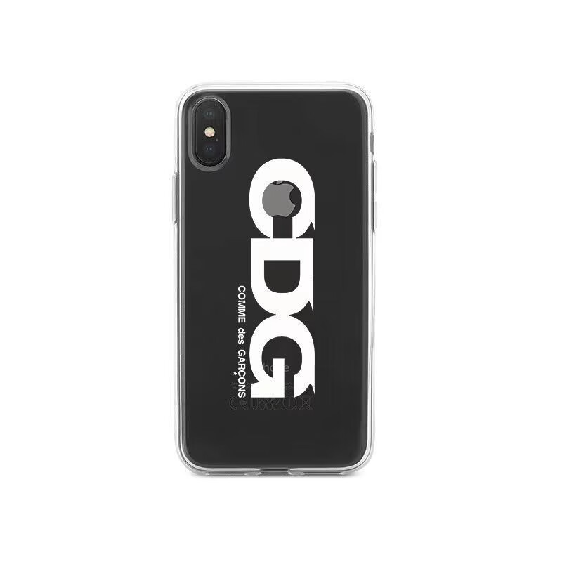 coque transparente pour iphone avec logo cdg vertical unique