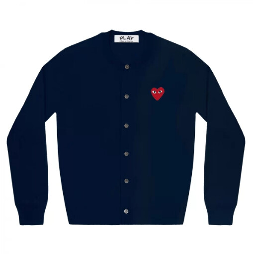 cardigan femme play red emblem marine