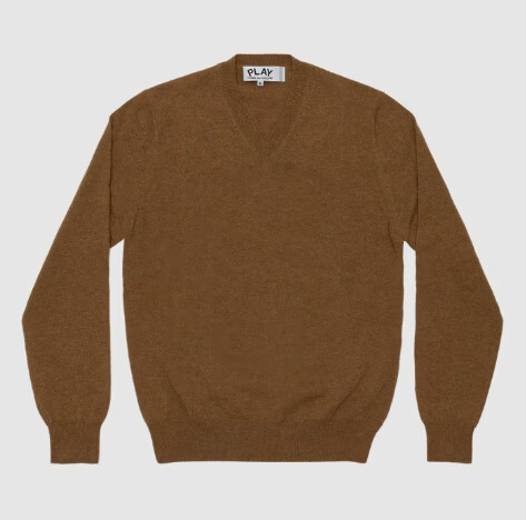 pull en laine dagneau à col en v cdg pour hommefemme