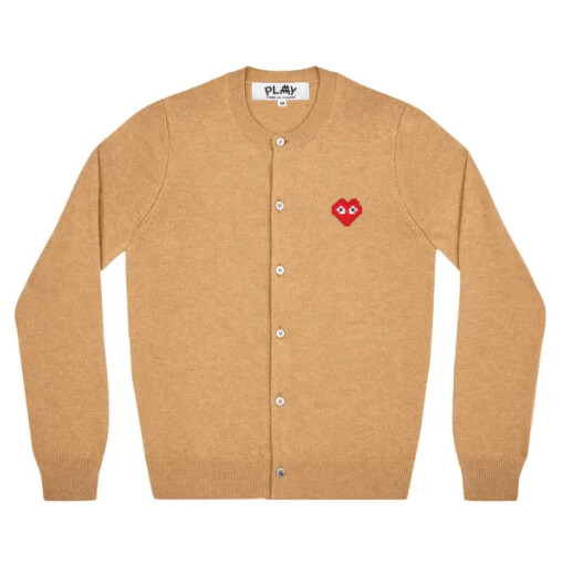 cardigan femme play invader emblem beige