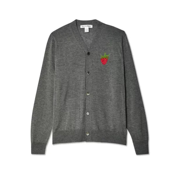 chemise cdg x cardigan brett westfall gris moyen à la myrtille