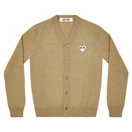 gilet homme play white heart natural series camel