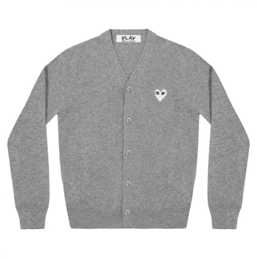 gilet homme play white heart natural series gris clair