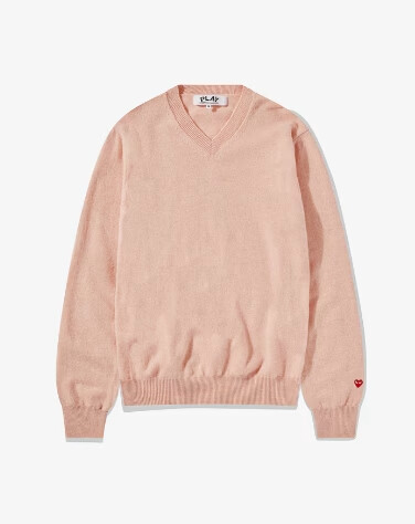 pull en laine dagneau cdg pour homme col en v