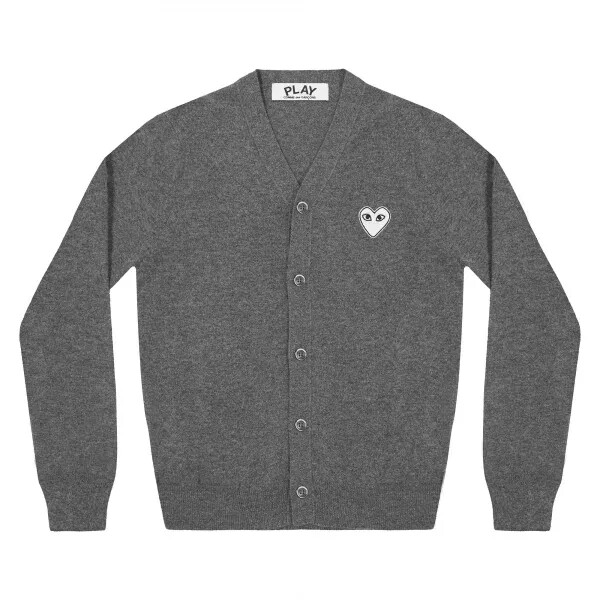 cardigan homme blanc cŒur gris foncÉ