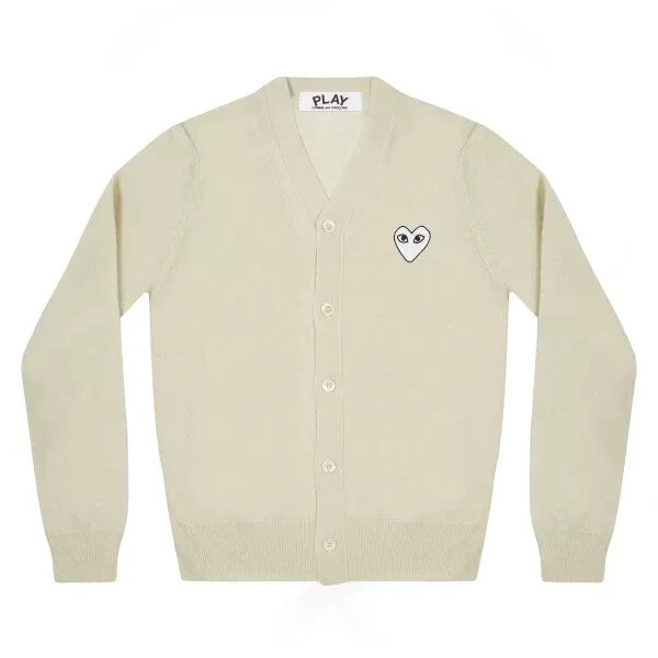 gilet pour homme play white heart natural series off white