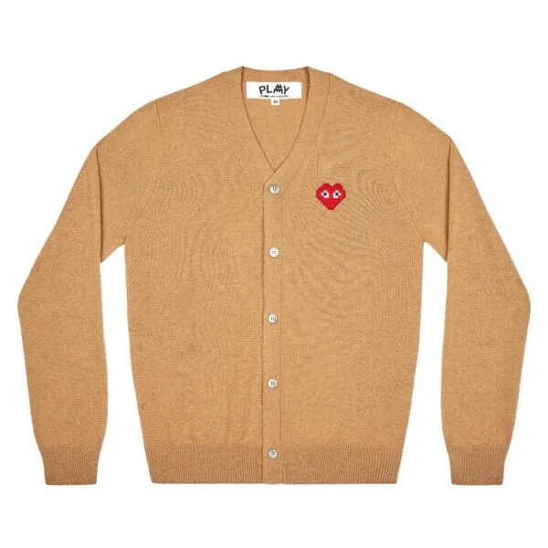 cardigan pour homme play invader emblem beige