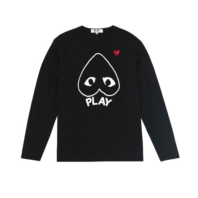 sweat-shirt à manches longues cdg pour homme et femme