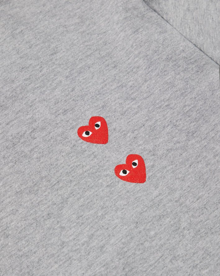 t-shirt à manches longues play multi red heart gris
