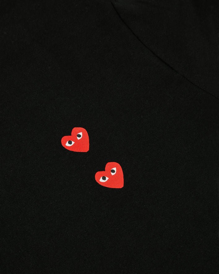 t-shirt à manches longues play multi red heart noir