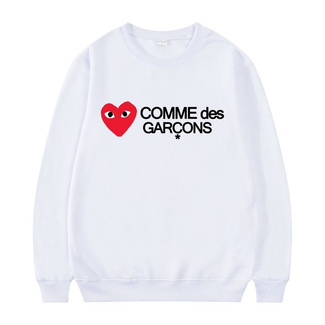comme des garcons letter logo sweatshirt
