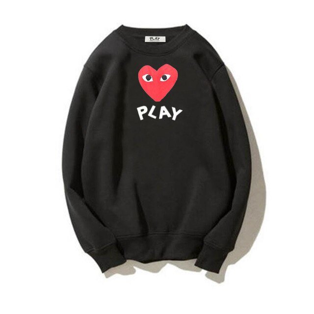 sweat-shirt cdg play imprimé recto-verso