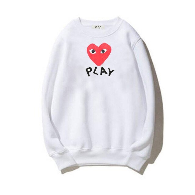 sweat-shirt cdg play imprimé recto-verso