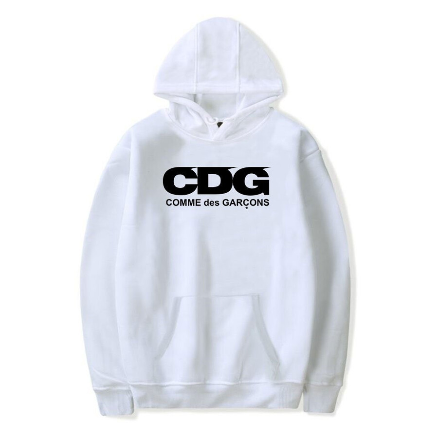 cdg comme des garcons sweat À capuche blanc