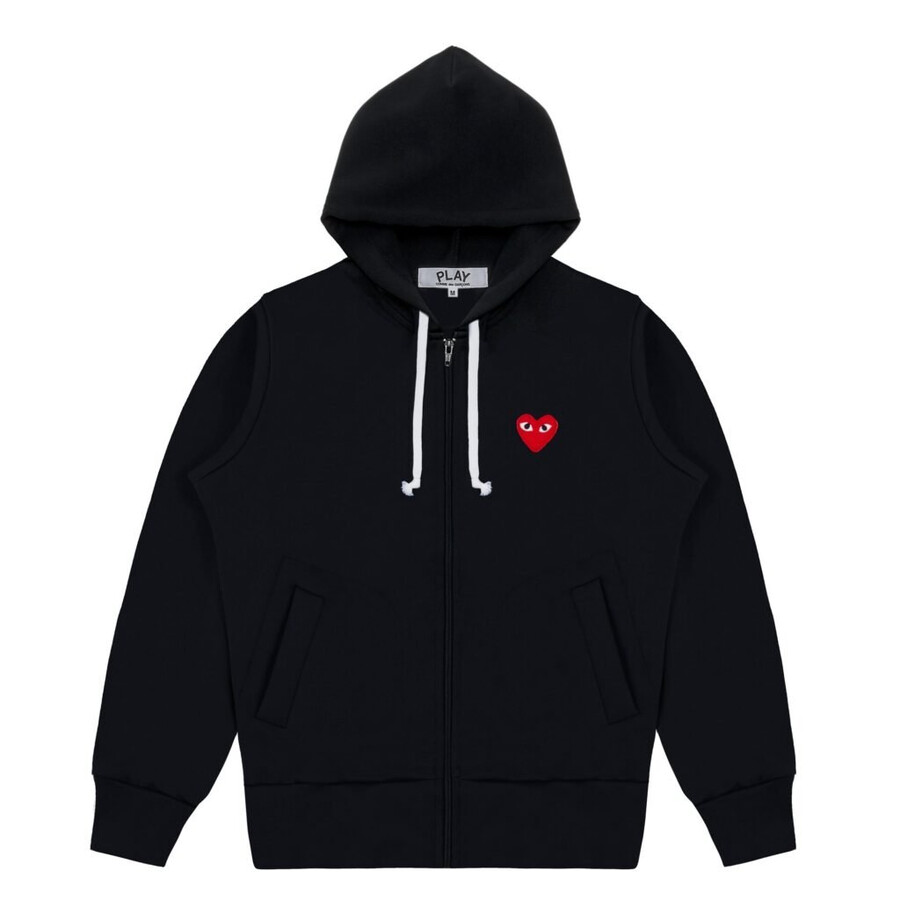 cdg play comme des garçons sweat à capuche zippé
