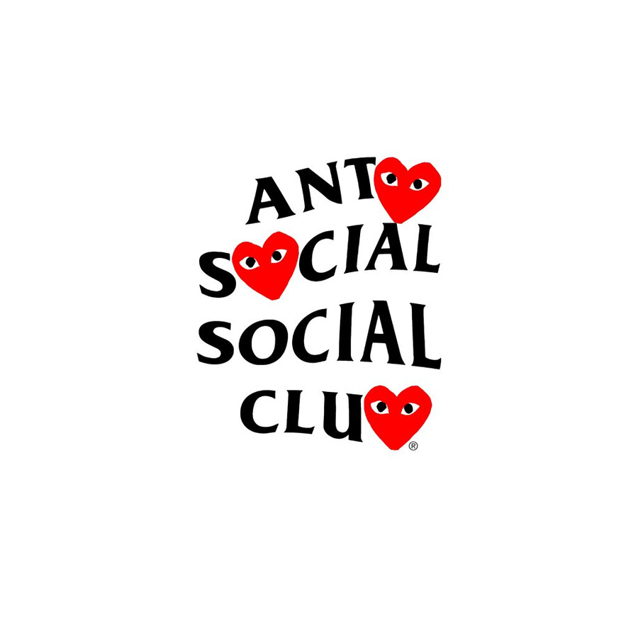 sweat à capuche blanc assc x comme des garcons