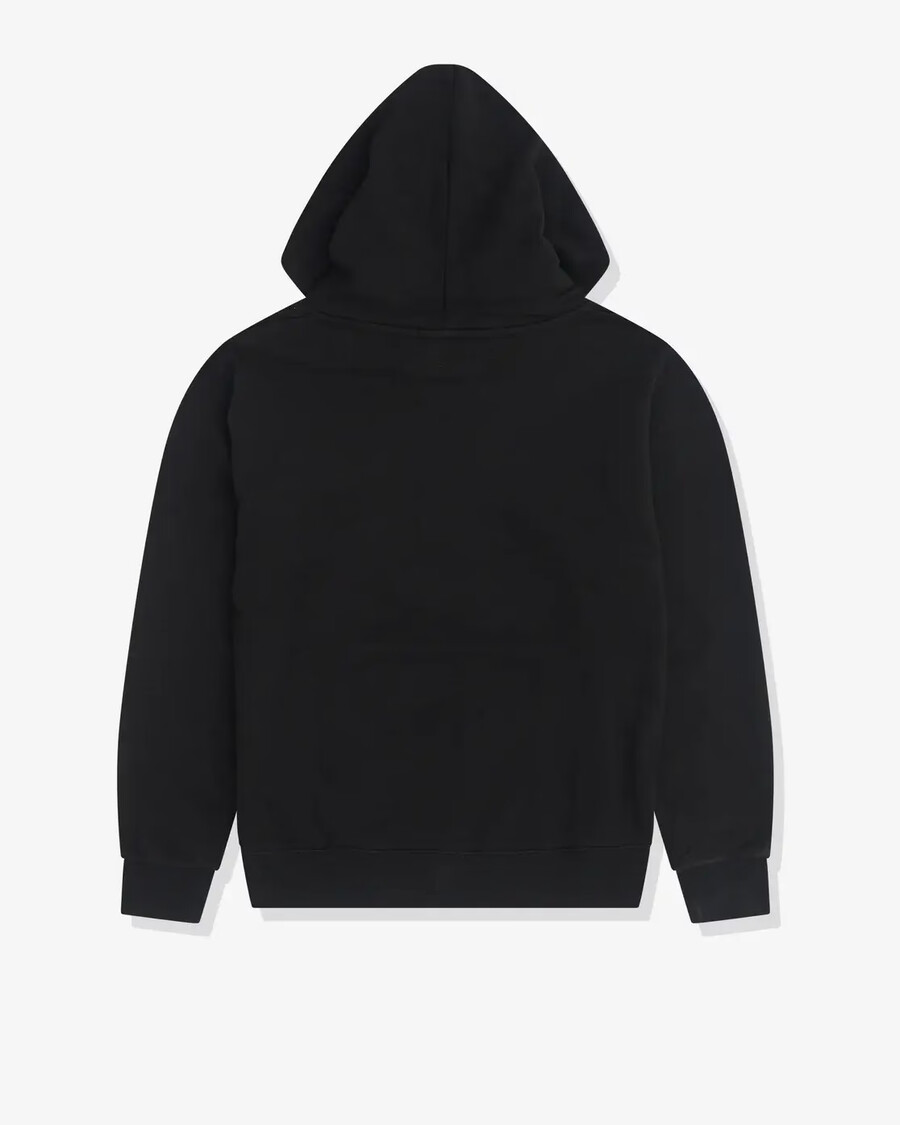 sweat à capuche noir cdg blanc avec logo imprimé
