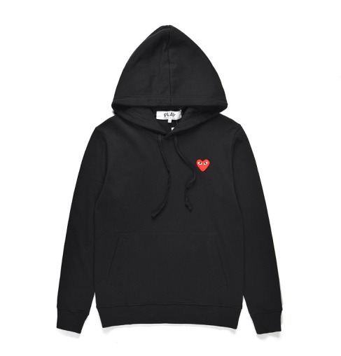 sweat à capuche play noir cdg