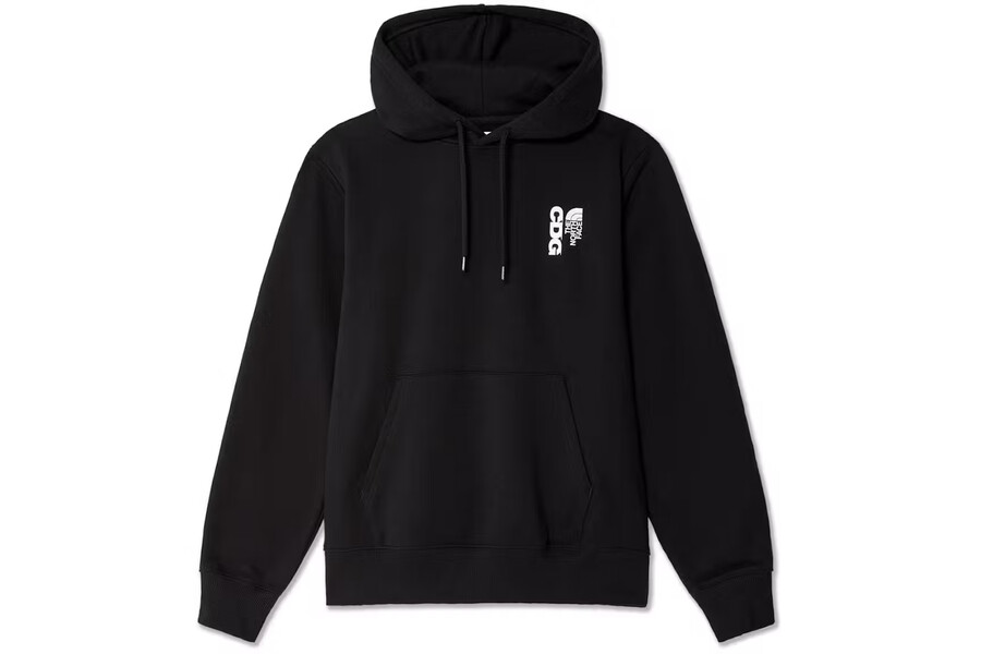 comme des garçons x the north face x sweat à capuche noir