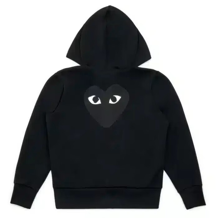 sweat À capuche fermÉ play big heart noir