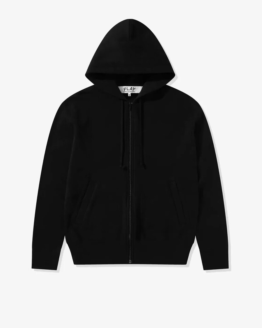 sweat à capuche unisexe play reverse red heart zip sweat black