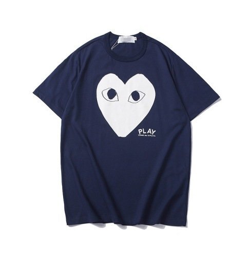 chemise bleu marine à cœur blanc du cdg