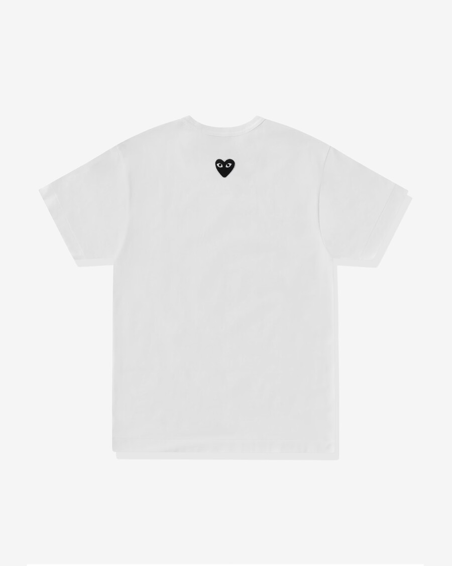 t-shirt unisexe play ? cœur noir inversé ? blanc