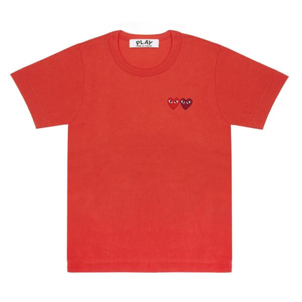 t-shirt play basic deux emblÈmes rouge