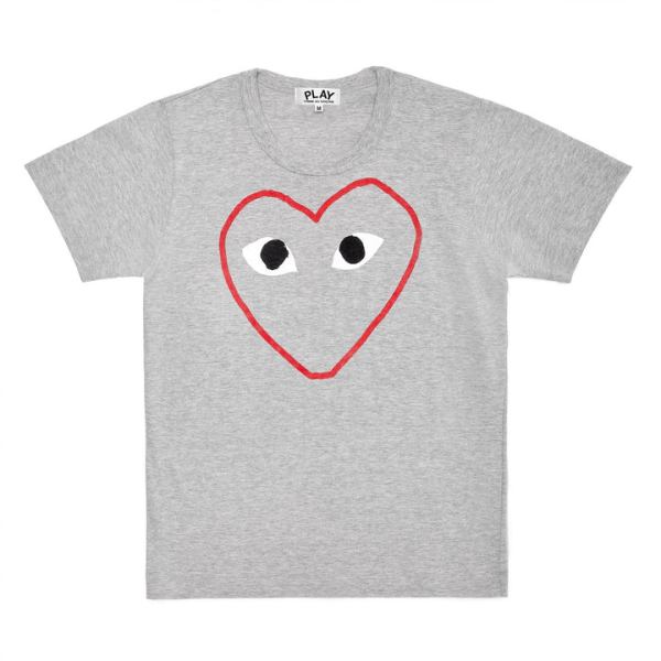 t-shirt play cŒur rouge et blanc