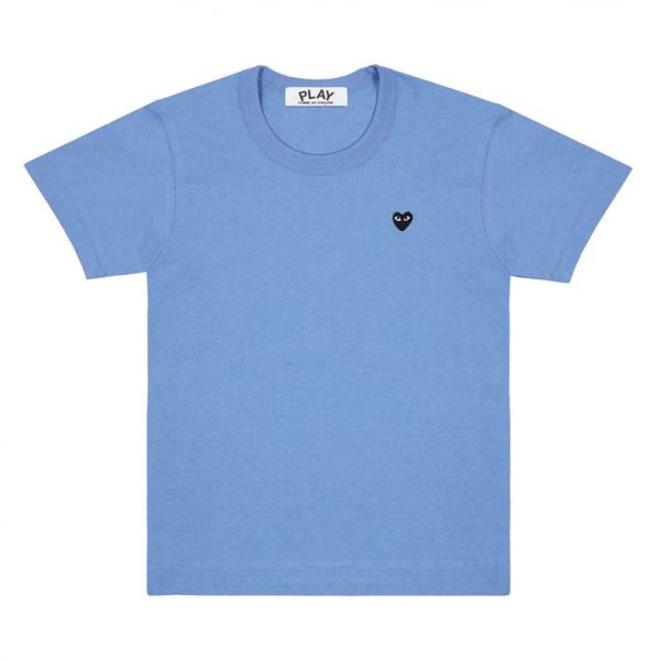 t-shirt de couleur basique play petit emblÈme noir bleu