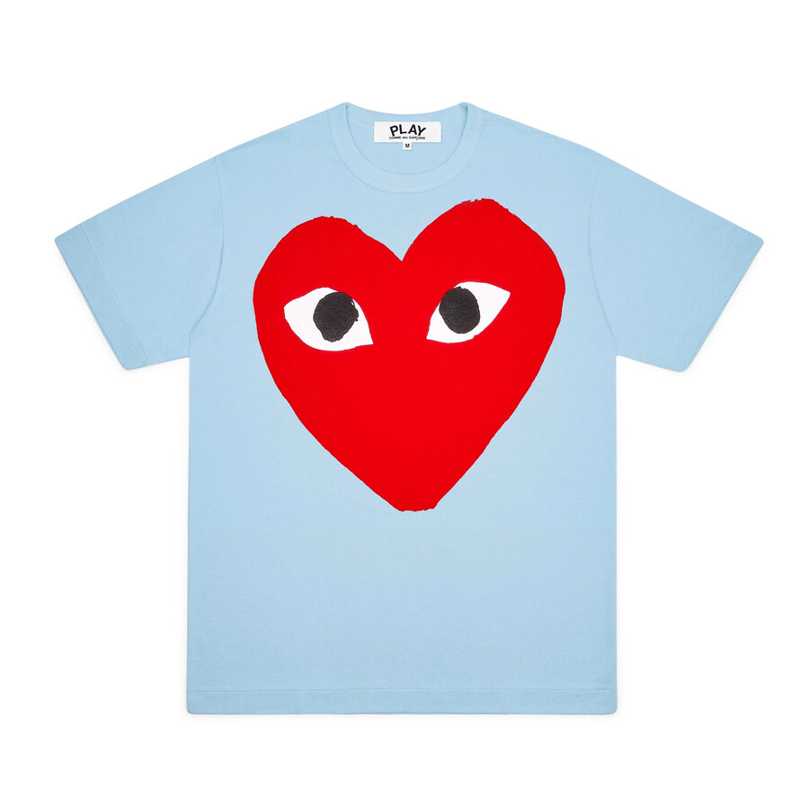 t-shirt play ? bright heart logo ? bleu