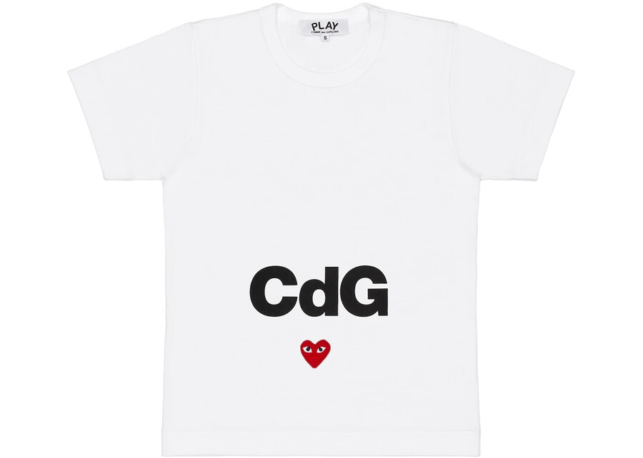 comme des garcons cdg play t-shirt blanc