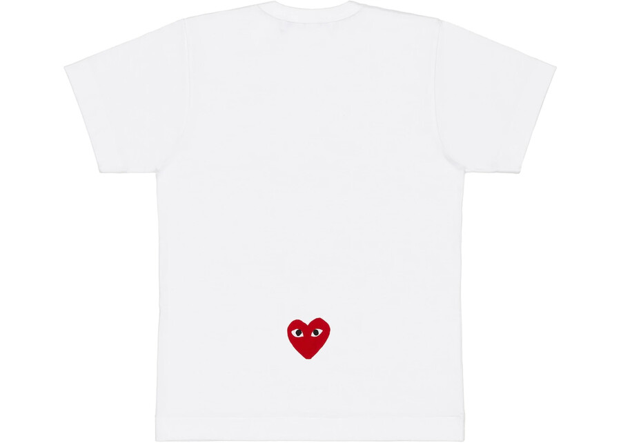 comme des garcons cdg play t-shirt blanc